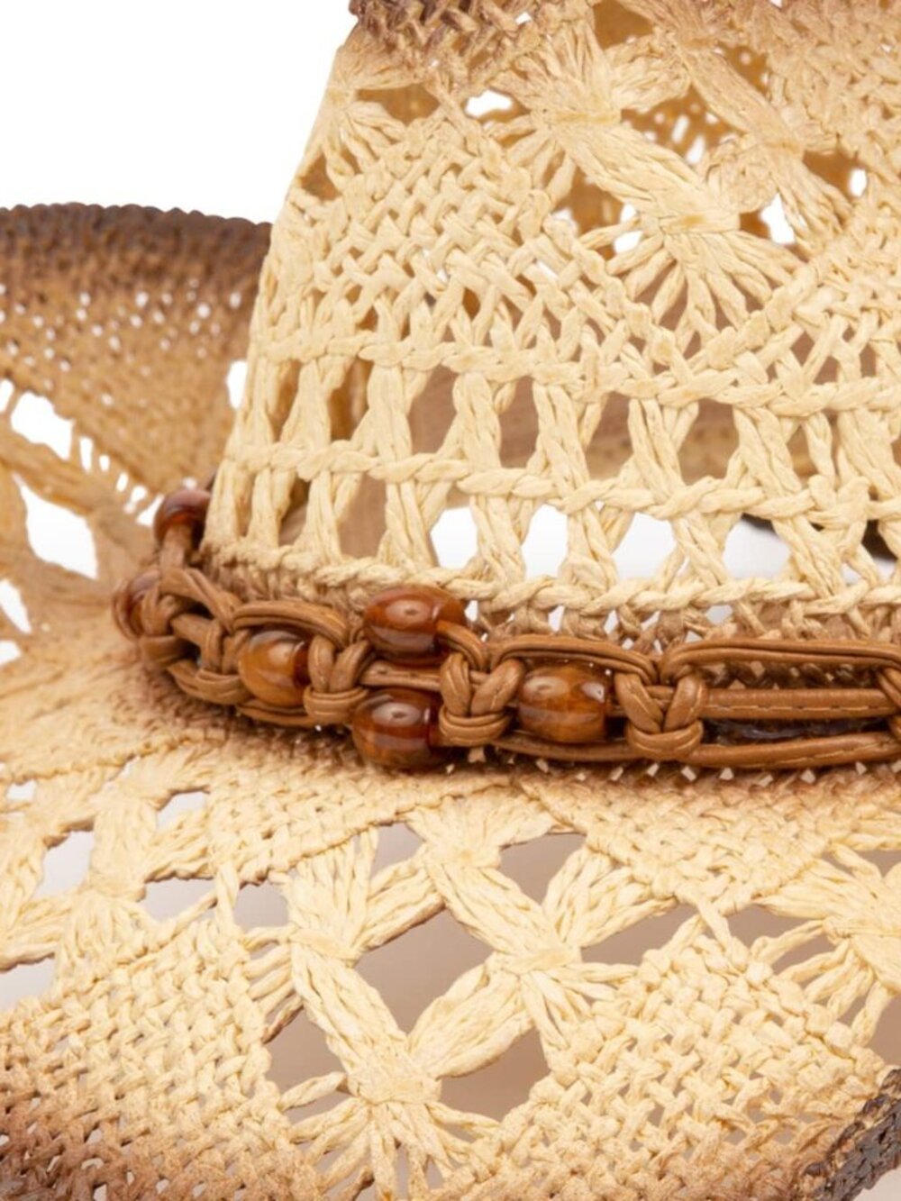 Straw Cowboy Hat for Women and Men with Shape-It Brim, Western Cowboy Hat, Orang - Picture 6 of 7